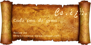 Csépes Ágnes névjegykártya